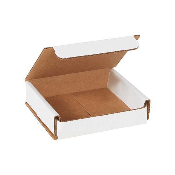 Bsc Preferred 4 x 4 x 1'' White Corrugated Mailers, 50PK BUY00025438 - main